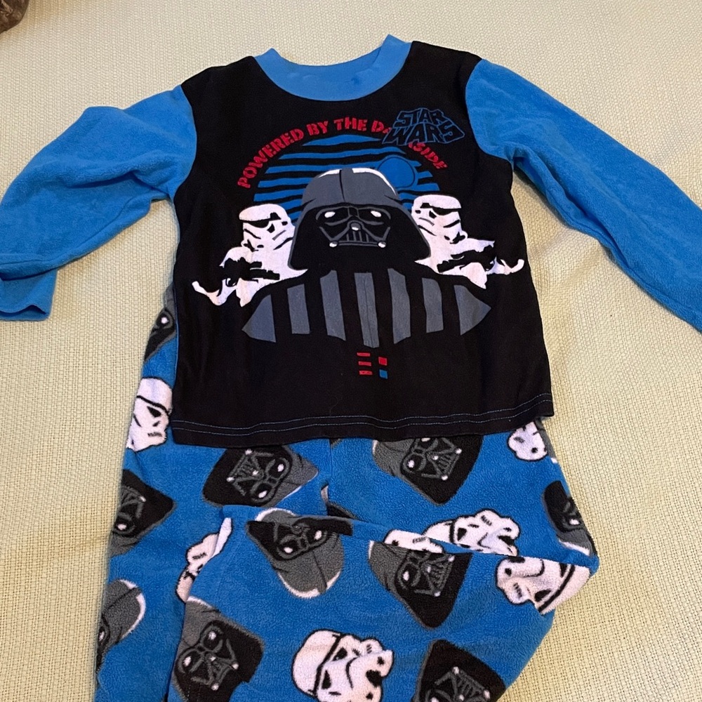 Star Wars Kids Pajama Set - Blue and Black with Darth Vader
